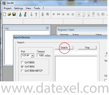 Searching for Modbus master with an etherent port